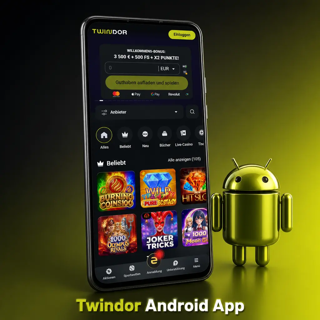 Twindor Android App Icon für kostenlosen Download von Sportwetten und Casino-Spielen
