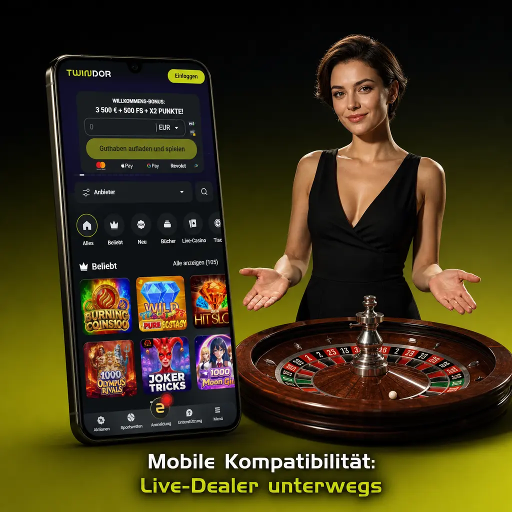 Twindor App zeigt Live-Dealer-Tisch wie Speed Blackjack im HD-Format auf vertikalem Smartphone-Bildschirm mit Chatfunktion.