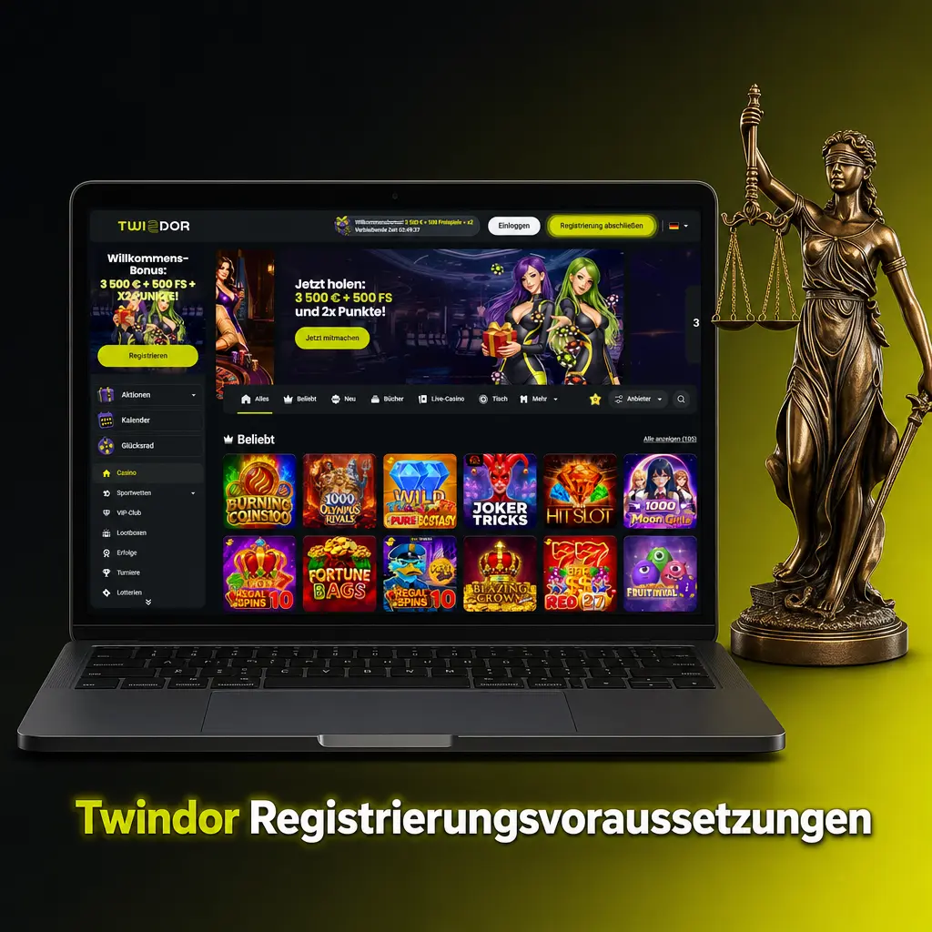 Twindor Registrierung: Mindestalter 18 Jahre, Wohnsitz Deutschland, gültiger Ausweis und echter Name erforderlich.