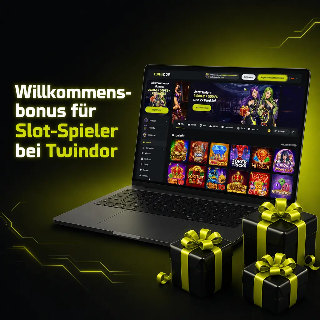 Twindor Willkommensbonus für Slot-Spieler: Bonusgeld und Freispiele auf die ersten vier Einzahlungen